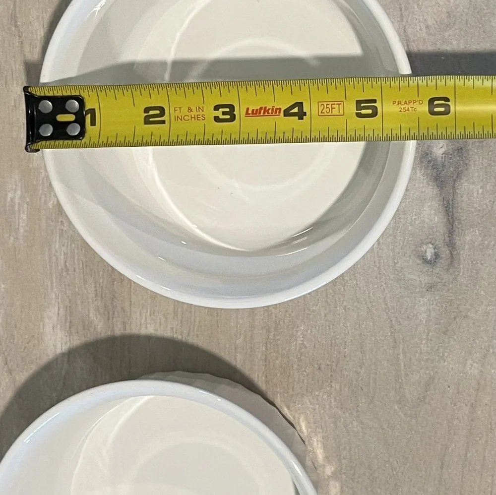 Set of 2 French White CorningWare‎ F-16-B Great Vintage Condition From 19…